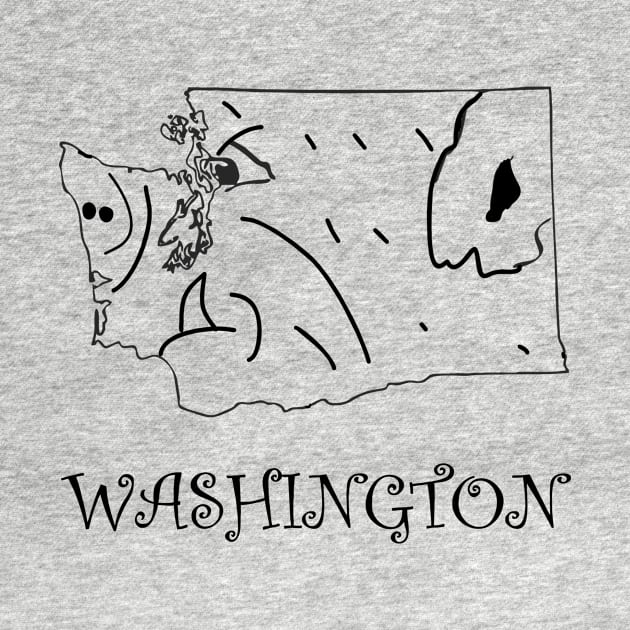 A funny map of Washington State by percivalrussell